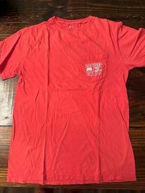 Southern Fried Cotton Short Sleeve Pocket T-Shirt Red